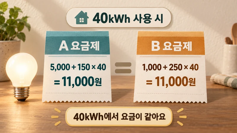기본료·사용량 전기 요금제 비교 계산기 계산 방법
