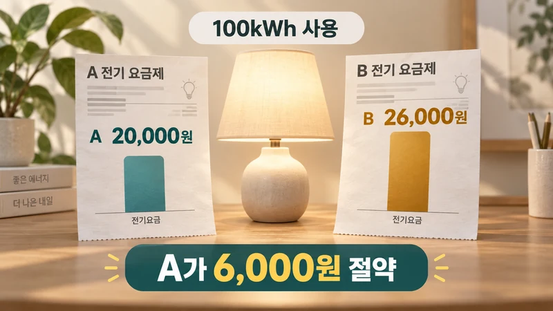 기본료·사용량 전기 요금제 비교 계산기 계산 예시