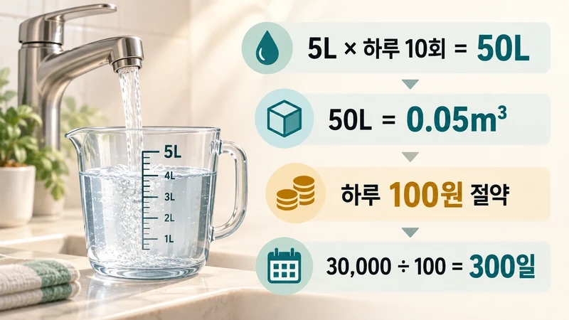 절수기기 설치비 회수기간 계산기 계산 방법