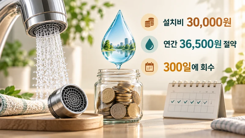 절수기기 설치비 회수기간 계산기 계산 예시