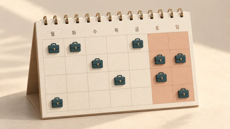 근무표 주말근무 비율 계산기 계산 예시 및 데이터 분석